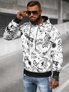 Мъжки Cуитшърт бяла OZONEE JS/8B1227/1