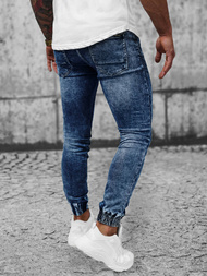 Мъжки дънки jogger синьо OZONEE NB/MP0055B