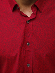 Мъжка риза червена OZONEE B/K59Z