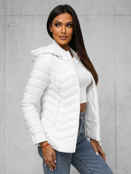 Дамско яке бял OZONEE JS/16M9238/281