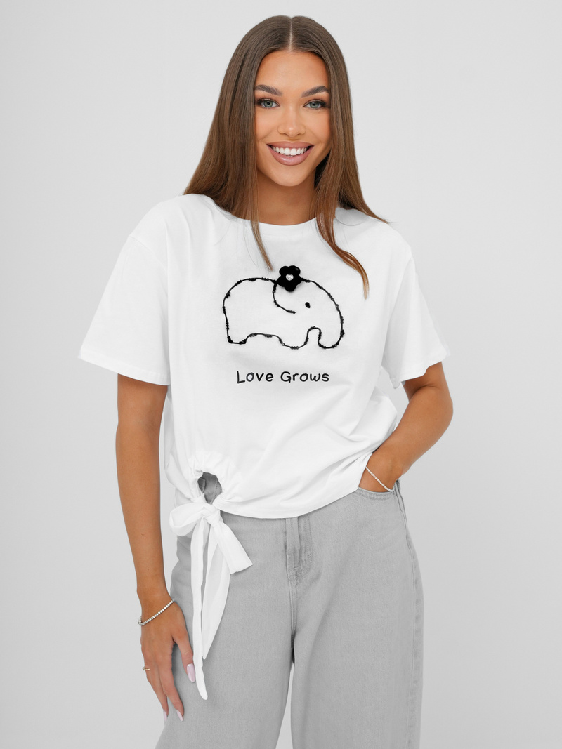 Дамска Tениска бял OZONEE JS/RJ77247