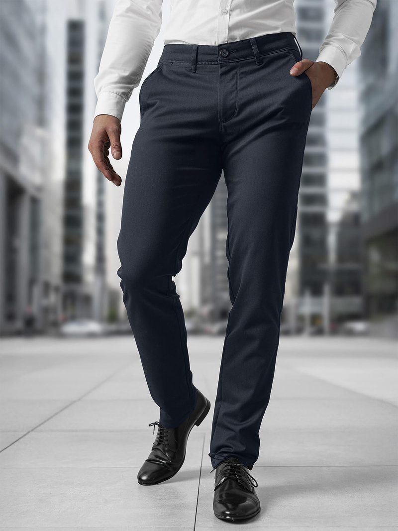 Мъжки панталони тъмносиньо OZONEE V/5100