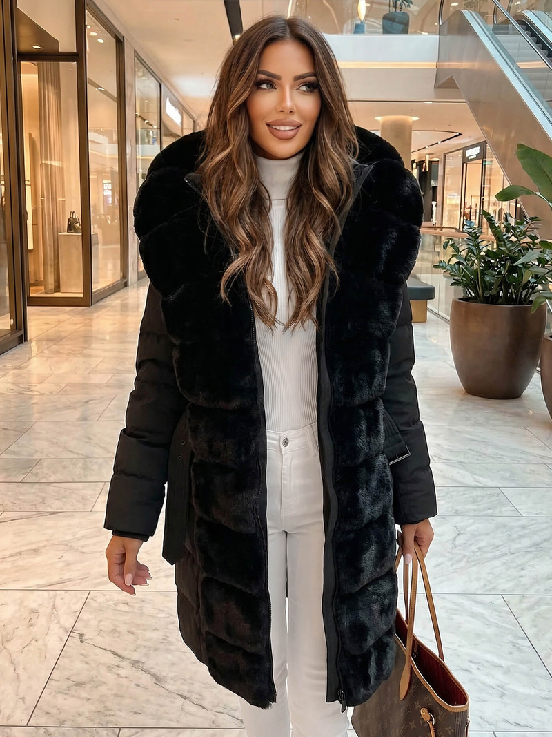 Дамско яке черно OZONEE JS/5M3158/392Z