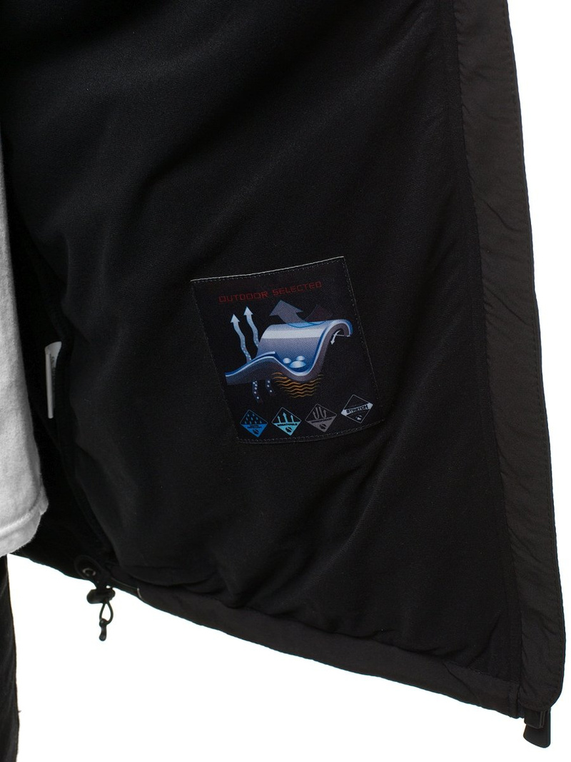 Мъжко яке SOFTSHELL черно и зелена OZONEE GE/12268