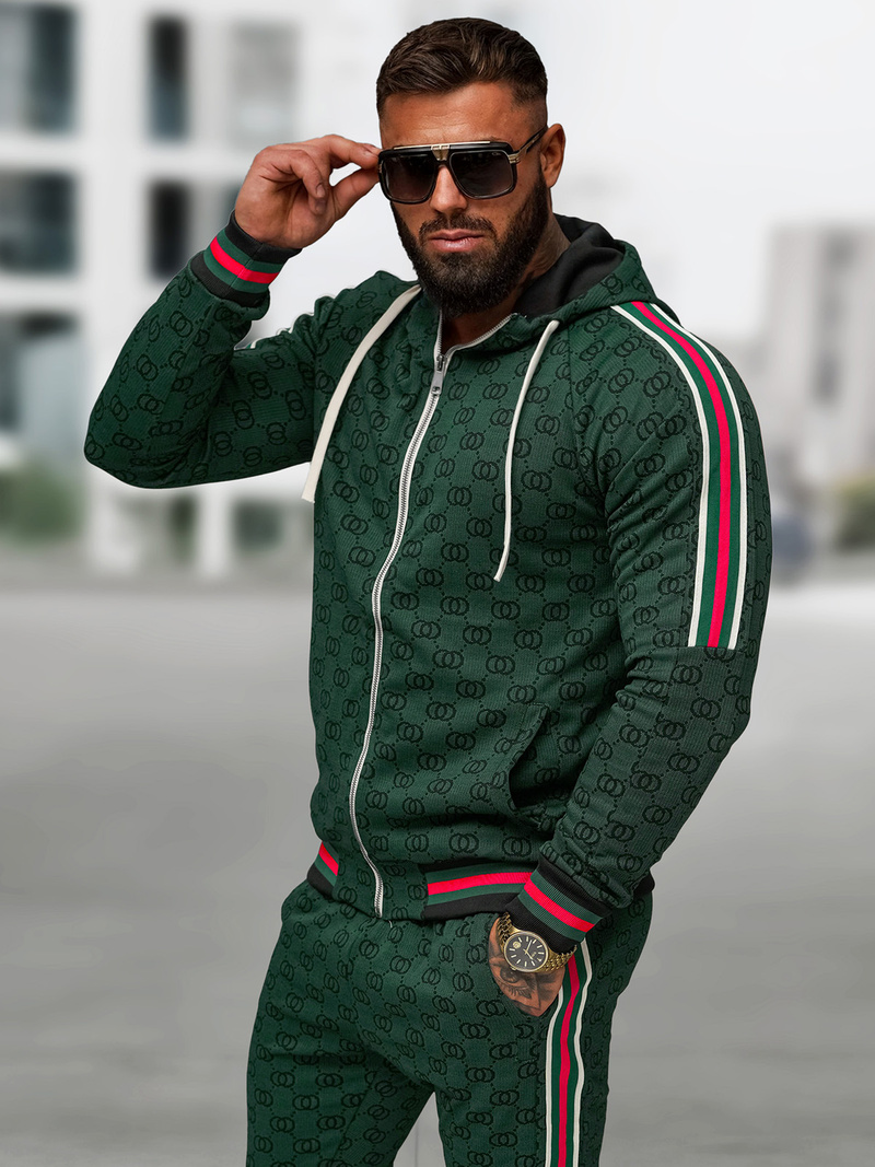 Мъжки спортен екип зелен OZONEE O/FF5111AB