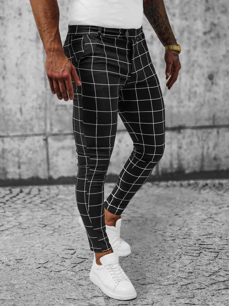 Мъжки панталони черни OZONEE O/P4009