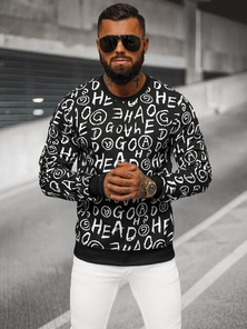 Мъжки суитшърт черна OZONEE JS/8B1221/3