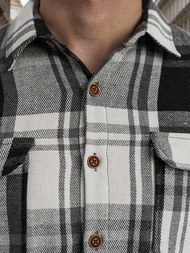 Мъжка риза черно-бяла OZONEE NB/MC728N/3