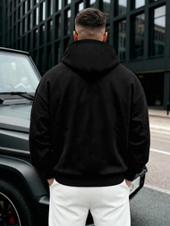 Мъжки суитшърт с качулка черен OZONEE JS/8B1968/3