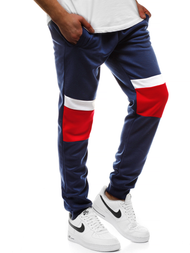 Мъжко долнище на анцуг тъмносиньо OZONEE JS/JZ11010