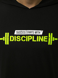 Мъжка тениска черно жълто OZONEE MACH/M1211