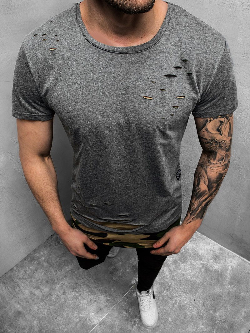 Мъжка тениска графитна OZONEE O/1115Z