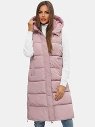 Дамска жилетка прахово розово OZONEE O/H909/87