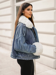 Дамско джинсово яке синя OZONEE JS/11Z8219