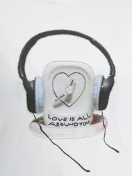 Дамска тениска бяло-черна OZONEE DJ77806