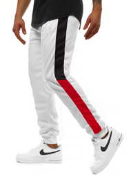 Мъжко долнище на анцуг бяло OZONEE JS/JZ11012