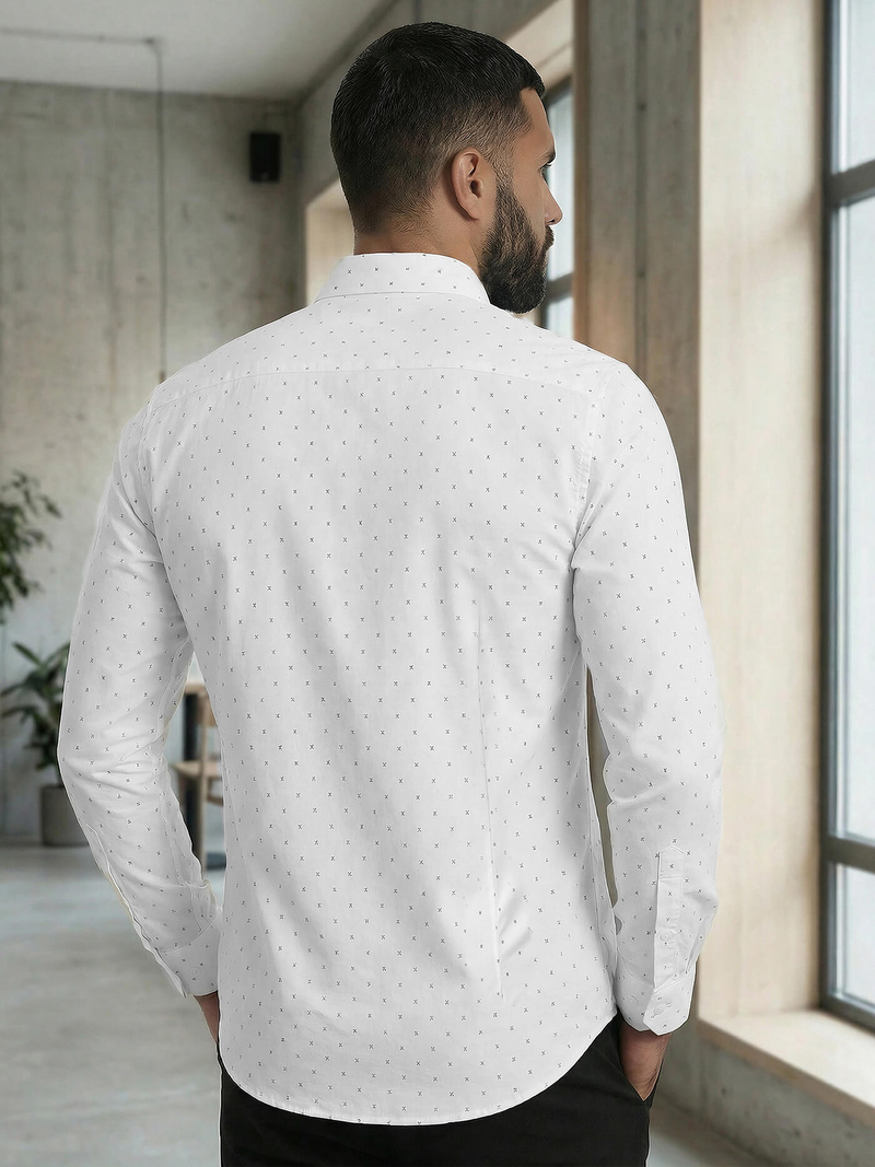 Мъжка риза бяла OZONEE V/V180Z