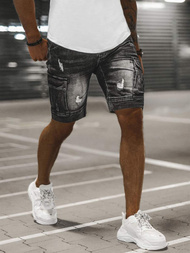 Mъжки шорти черни OZONEE NB/MP0039NZ