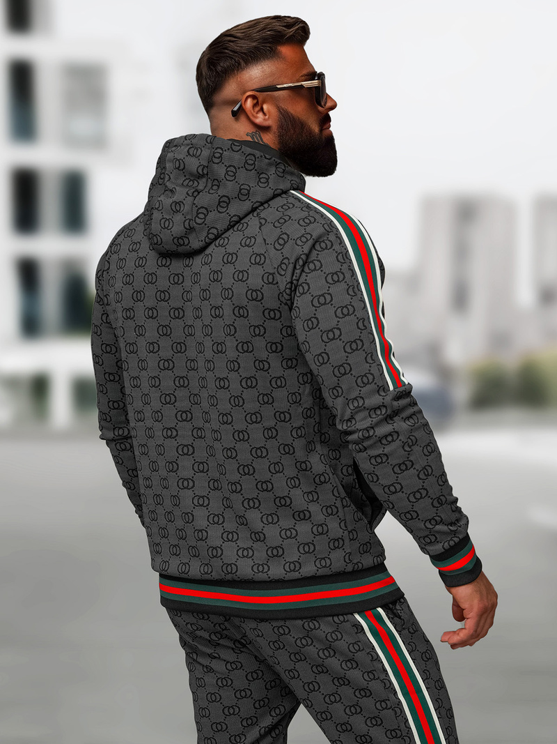 Мъжки спортен екип черен OZONEE O/FF5111AB