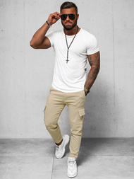 Мъжки панталони чино бежово OZONEE O/1404SP