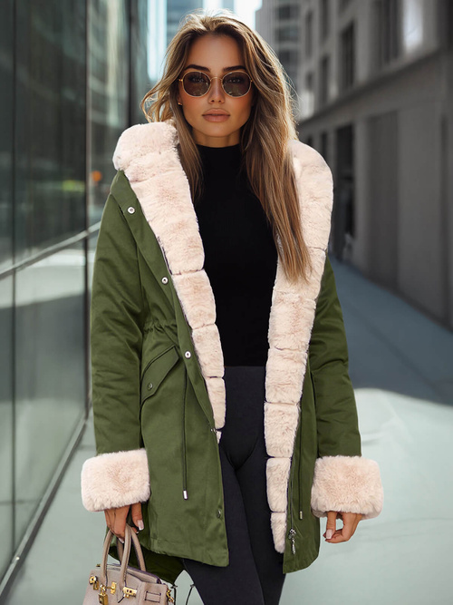 Дамско яке зелена OZONEE JS/M763/136Z