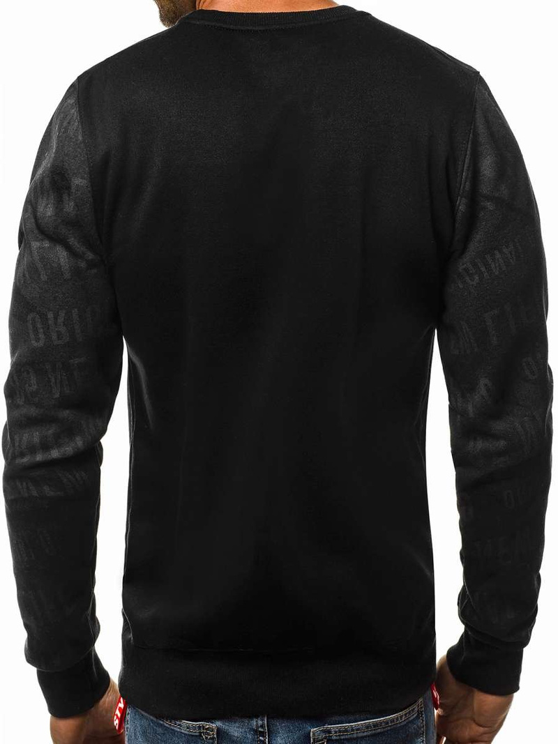 Мъжки суитшърт черен OZONEE JS/DD236