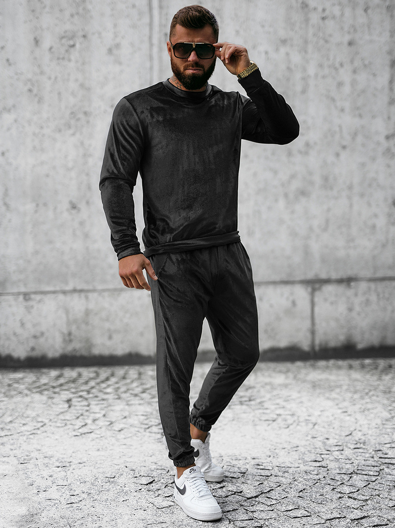 Мъжки спортен екип черен OZONEE O/D7516