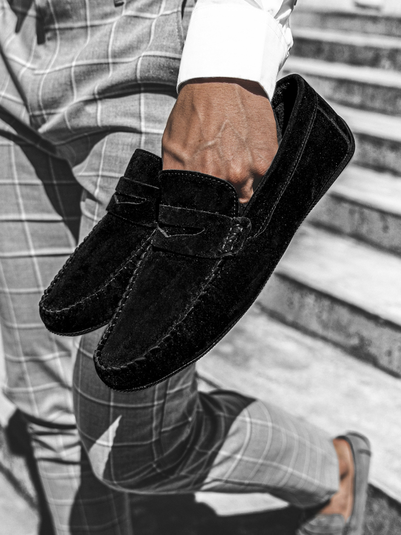 Мъжки обувки SLIP ON черни T/125