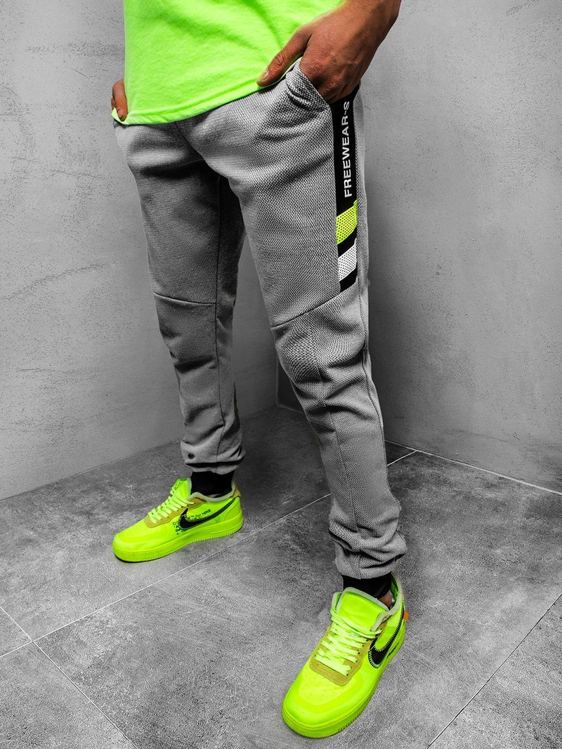 Мъжко долнище на анцуг сиво OZONEE JS/AM90Z