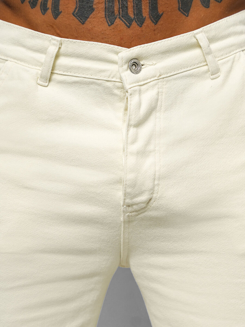 Мъжки панталони екрю OZONEE DO/4001