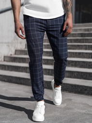 Мъжки панталони чино тъмносиньо OZONEE DJ/2275/22Z