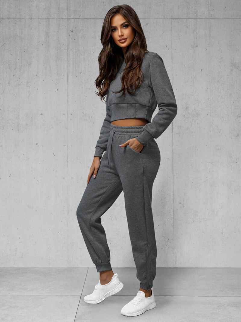 Дамски анцуг от две части графитен OZONEE JS/8C78/5Z