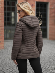 Дамско яке кафяво-сиво OZONEE JS/11Z8228Z