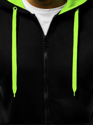 Мъжки суитшърт черно-синьо-зелена OZONEE JS/2015