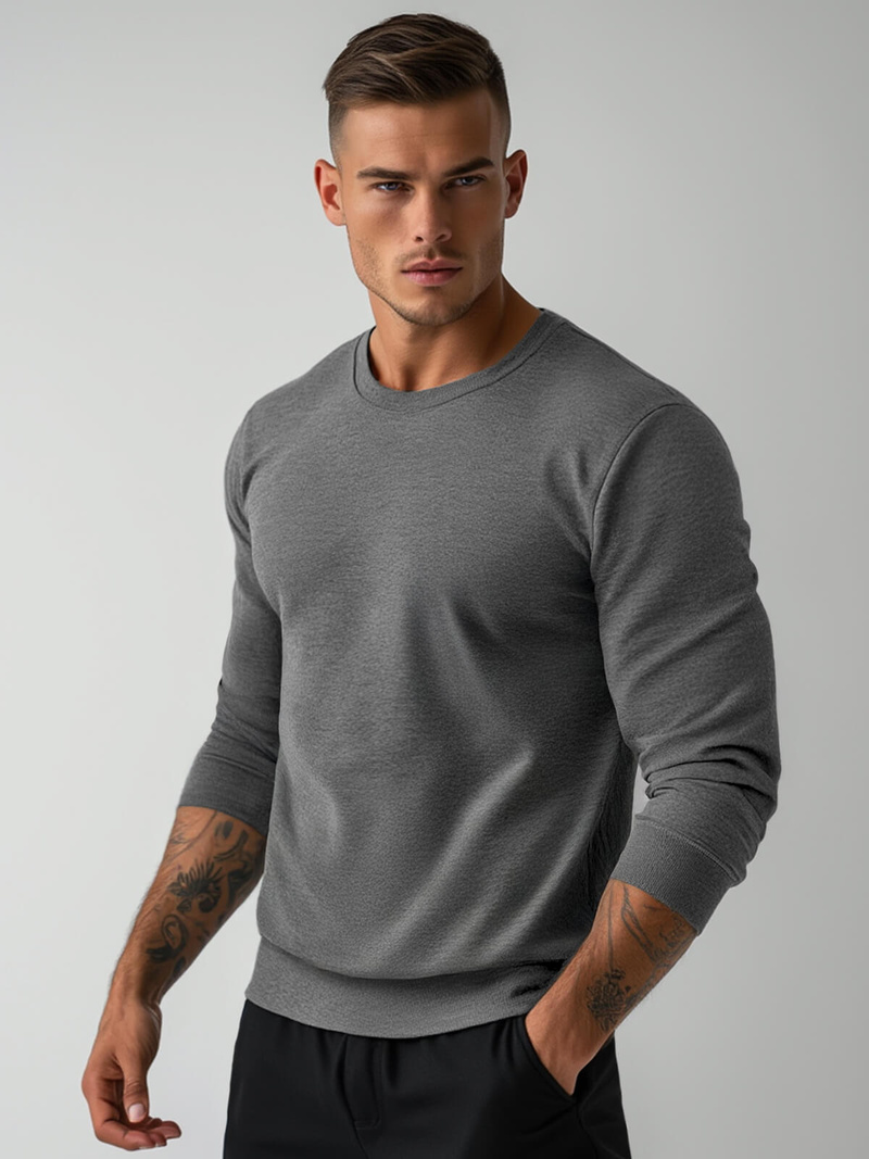 Мъжки суитшърт графитен OZONEE JS/2001-10Z