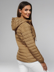 Дамско яке тъмно-бежово OZONEE JS/16M9103/84