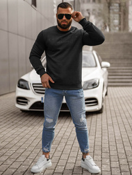 Мъжки суитшърт черен OZONEE JS/8B1360/3