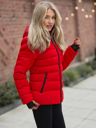 Дамско яке червена OZONEE JS/M769/270Z