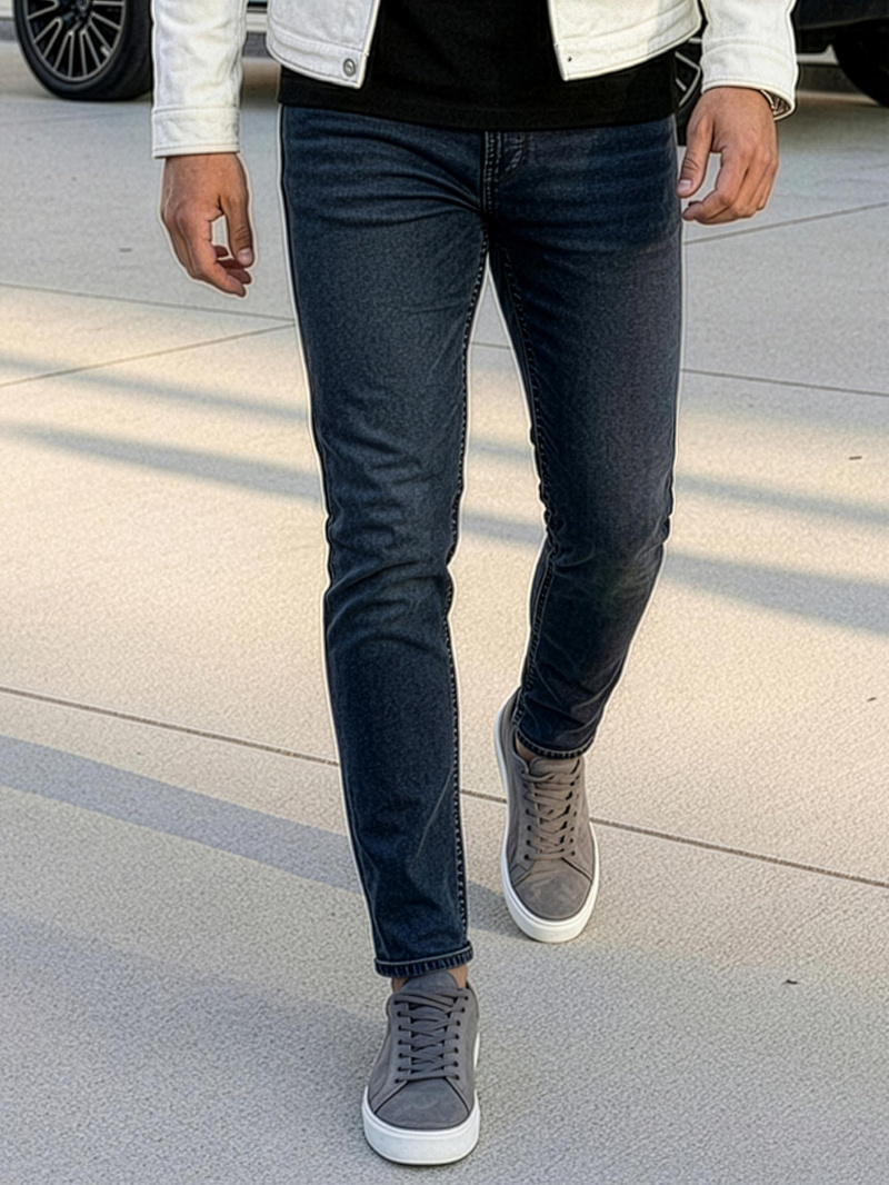 Мъжки дънки тъмно-синьо OZONEE O/JK2895AZ