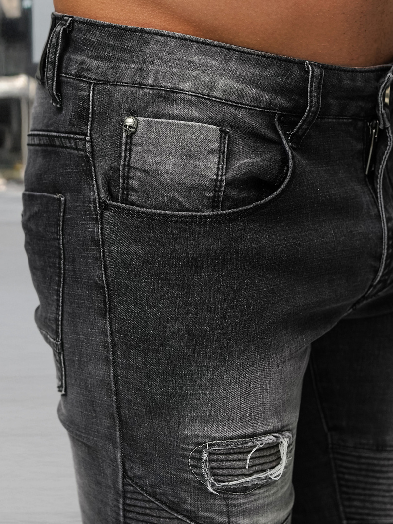 Мъжки дънки черни OZONEE NB/MP0142NZ