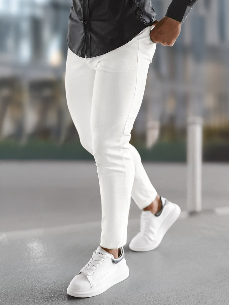 Мъжки панталони чино екрю OZONEE O/P4049Z