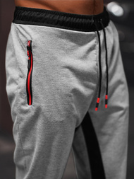 Мъжко долнище на анцуг сиво OZONEE JS/68K10357Z