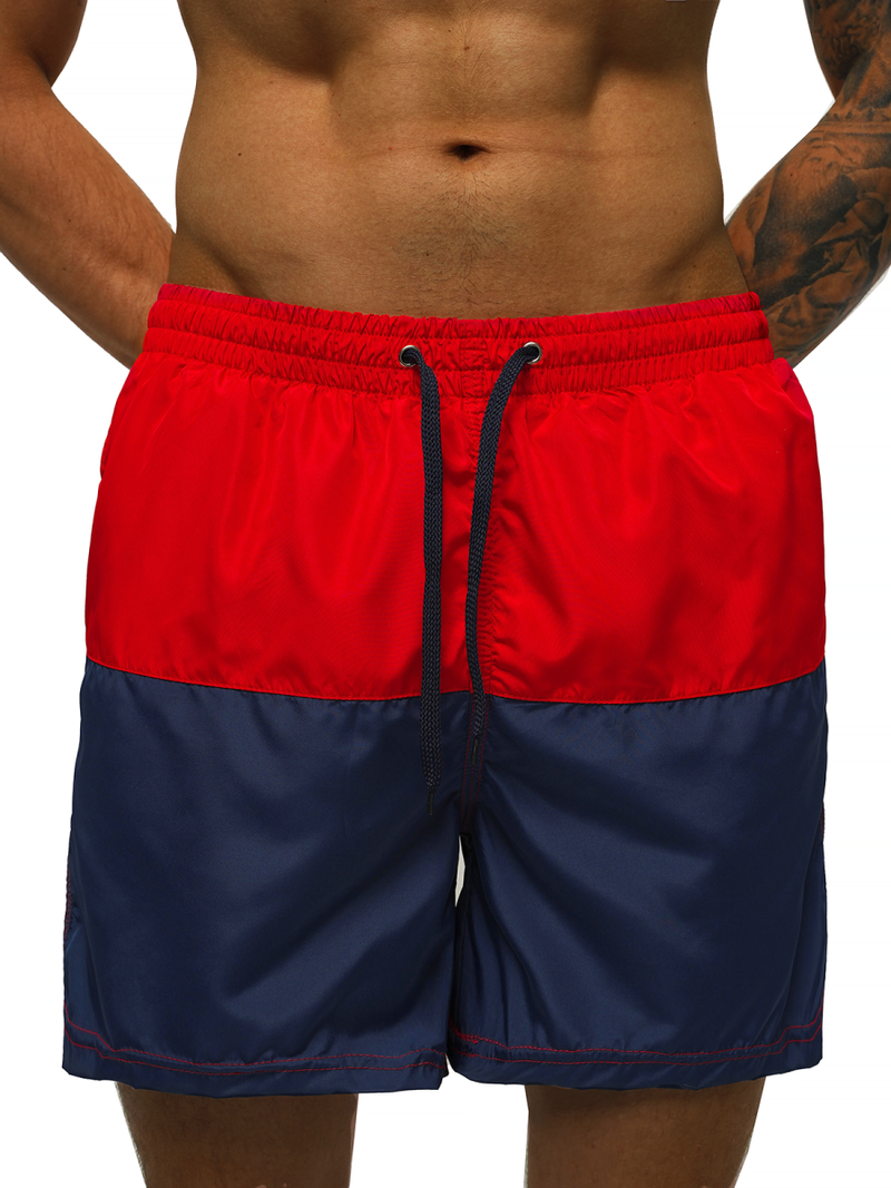Мъжки плувни шорти червено и тъмносиньо OZONEE JS/HM062
