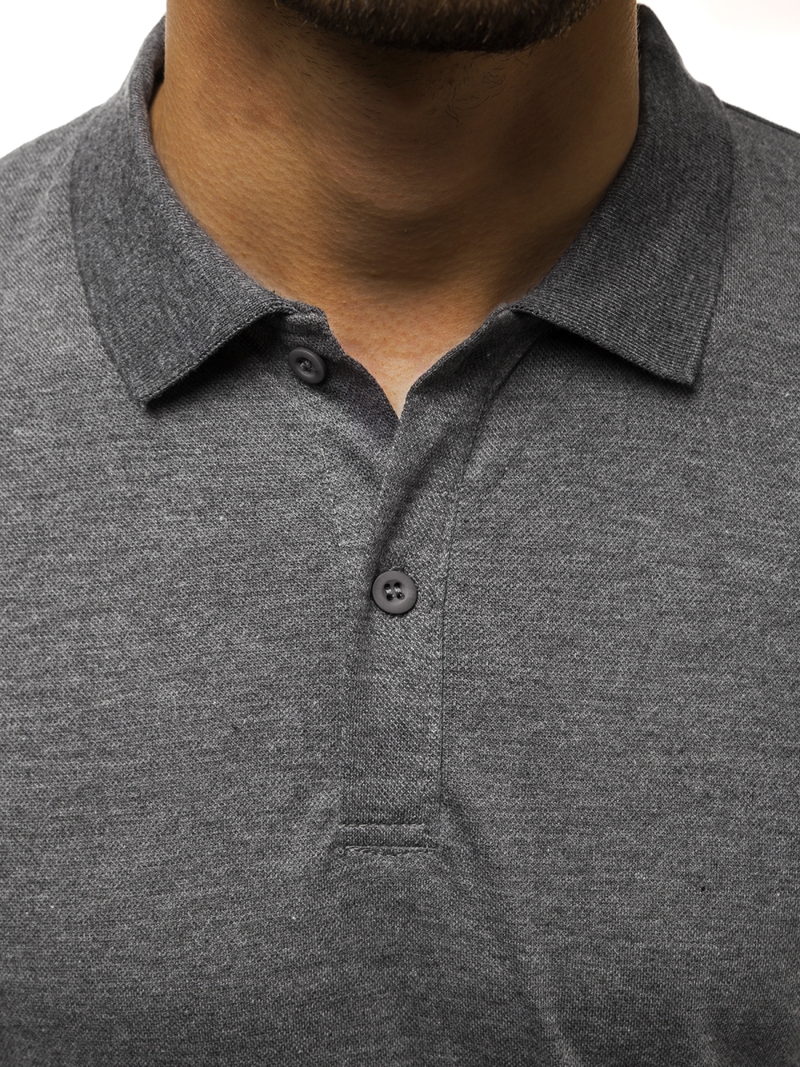 Мъжка поло тениска графитна OZONEE JS/GD01Z