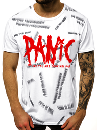 Мъжка тениска бял OZONEE JS/KS1998