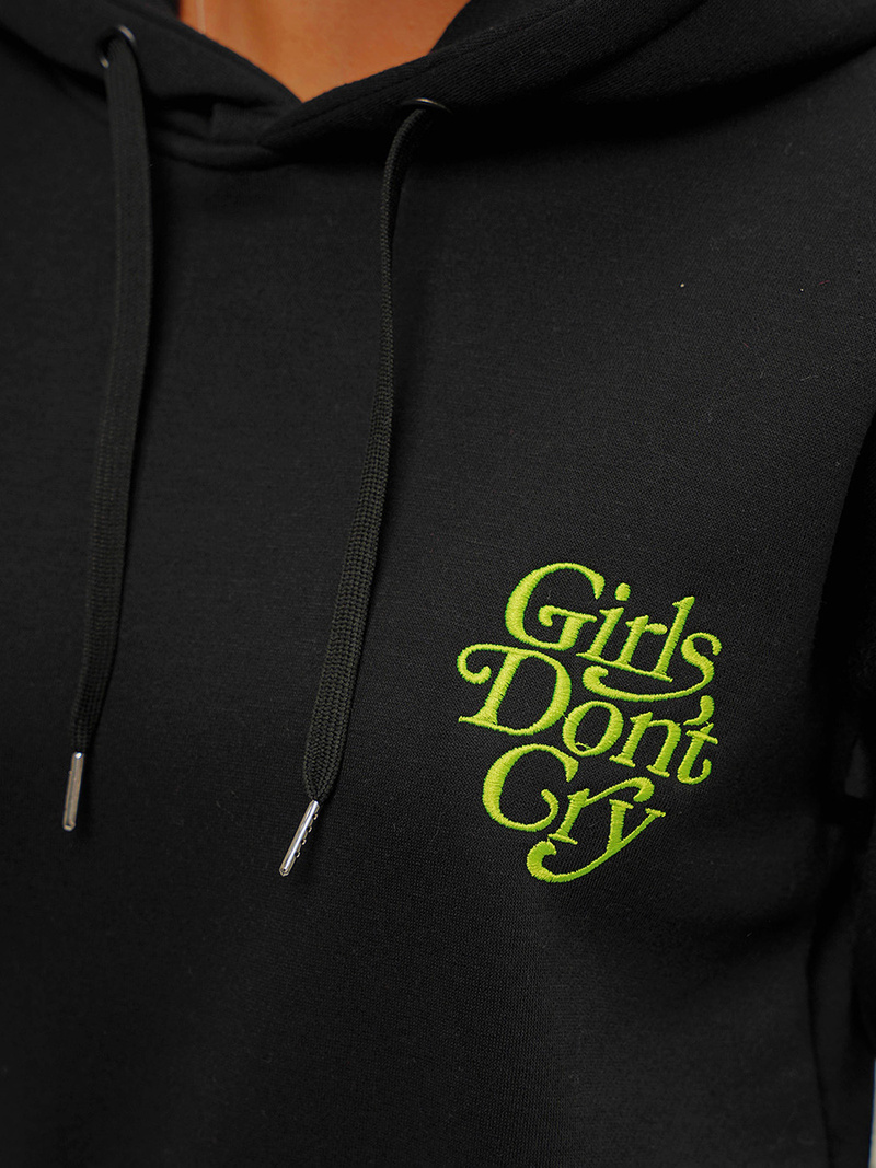 Дамски суитчър с качулка черна OZONEE JS/B26013Z