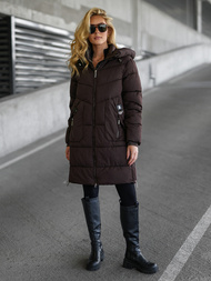 Дамско яке шоколад OZONEE JS/16M9302/158