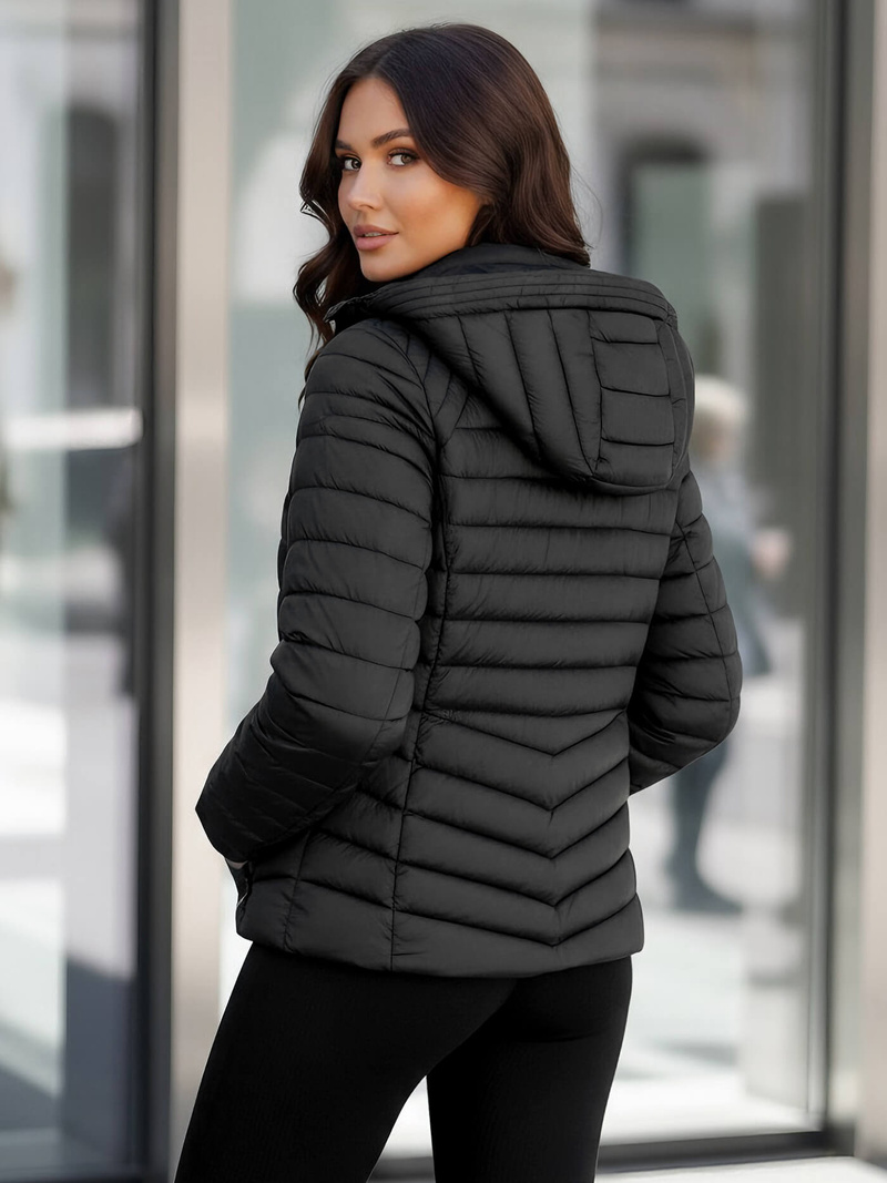 Дамско яке черно OZONEE JS/11Z8226Z