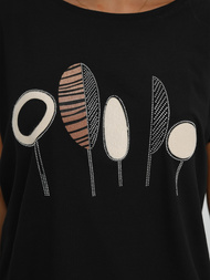 Дамска тениска черна OZONEE JS/95T2566/3