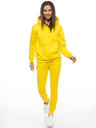 Дамски долнища на анцуг жълто OZONEE JS/CK01